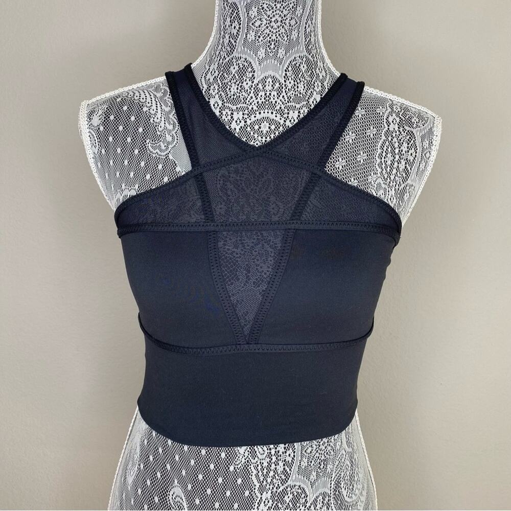 FREE PEOPLE Womens Black Pentagram Star Front Sports Bra Tank Top Size XS - Picture 2 of 4